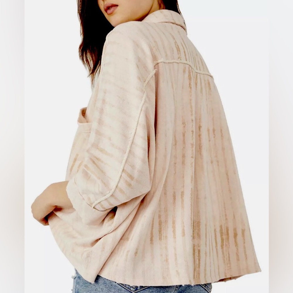 We The Free Montauk shacket 
(Pale pink)